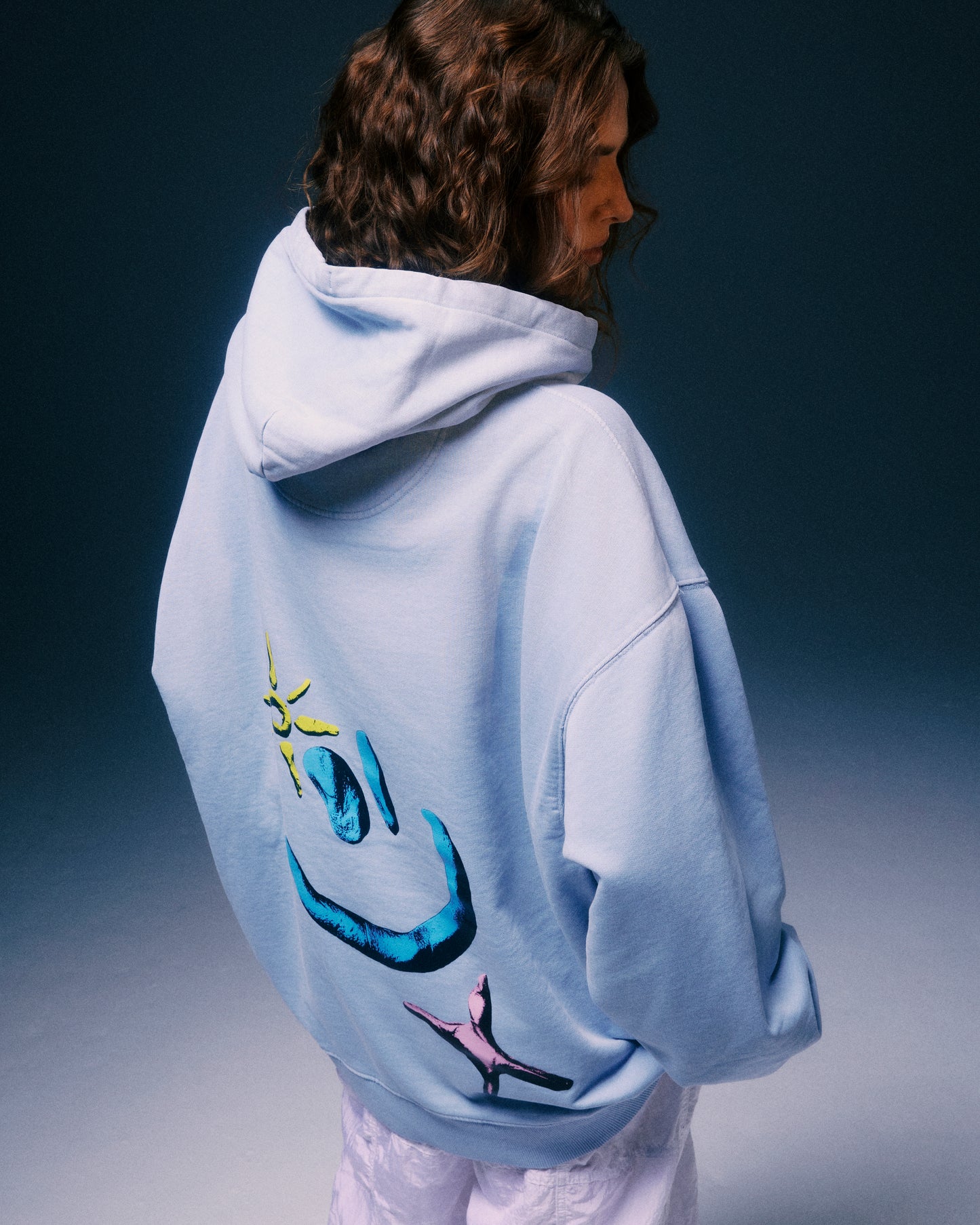 Šaknys Culture Engineered Hoodie Baby Blue + Smile