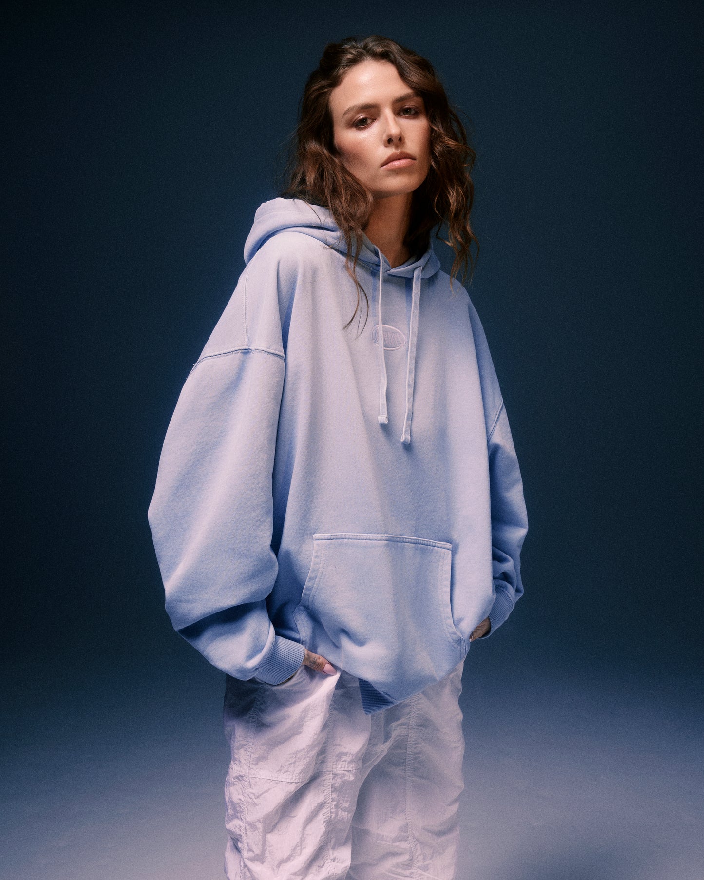 Šaknys Culture Engineered Hoodie Baby Blue + Smile