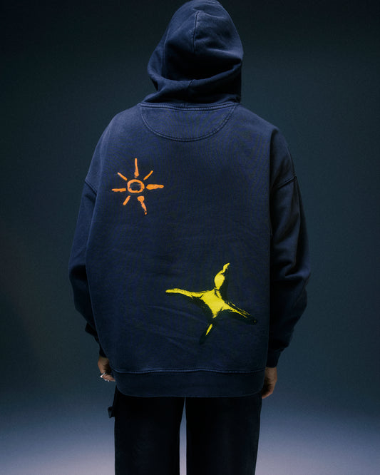 Šaknys Culture Engineered Hoodie Black + Sunny
